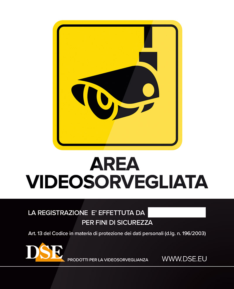 Cartelli Di Avviso TVCC A Norma - Adesivi Videosorveglianza Per Privacy ...